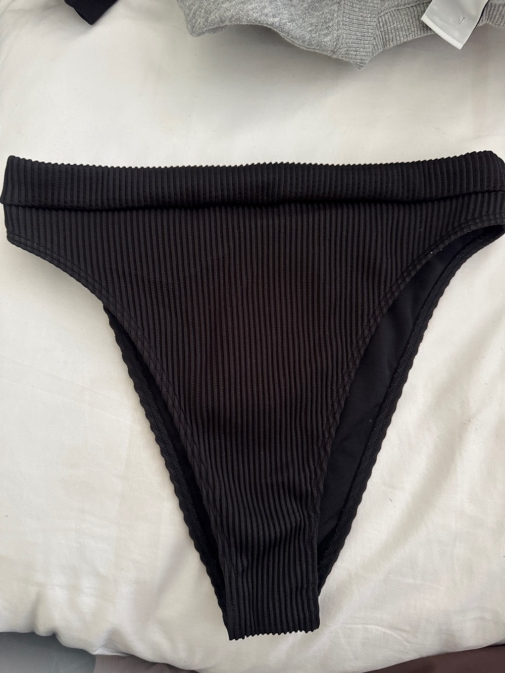 Hollister Black Ribbed Swim Bottom